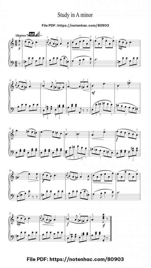 Study in A minor by John Mayer Level Beginner