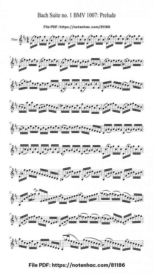 suite no 1 in g major bwv 1007 i prelude 1