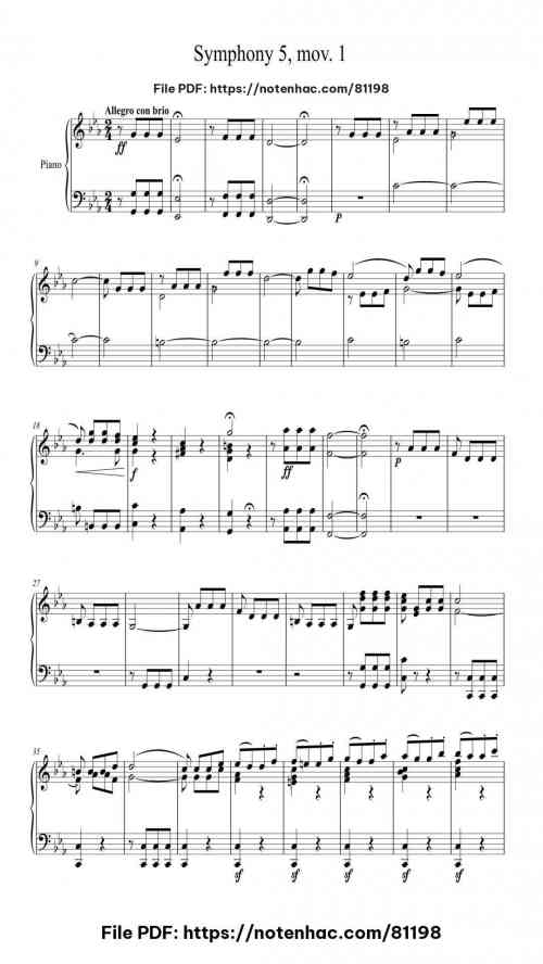 symphony no 5 in c minor op 67 i allegro con brio 1