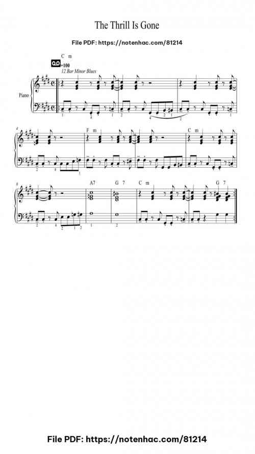 The Thrill Is Gone by B.B. King Level Beginner