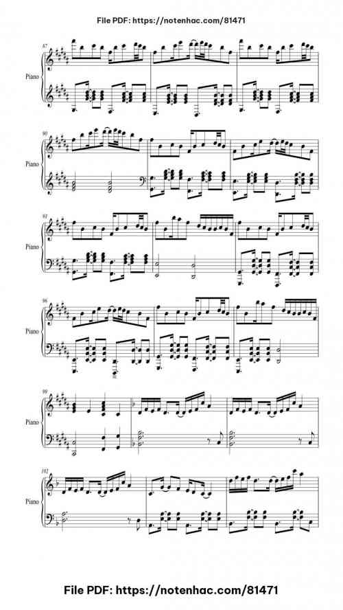 Undertale Medley piano sheet music free pdf