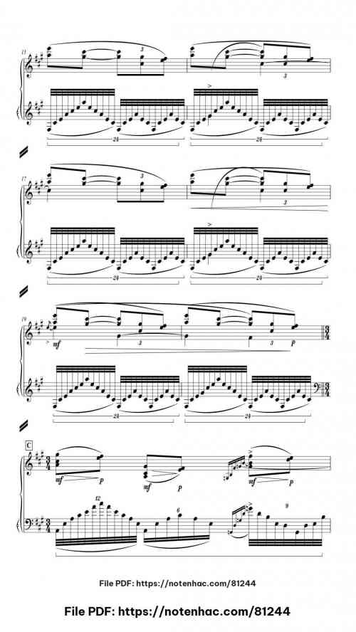 Une Barque sur l'Océan piano sheet music free pdf