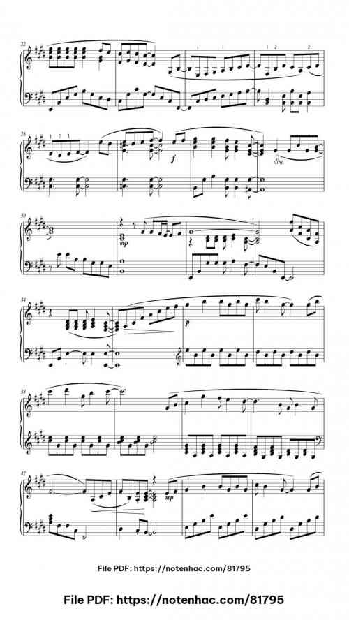 Yesterday Once More piano sheet music free pdf